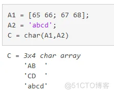 java matlab 传递数组 matlab char转数组_数组